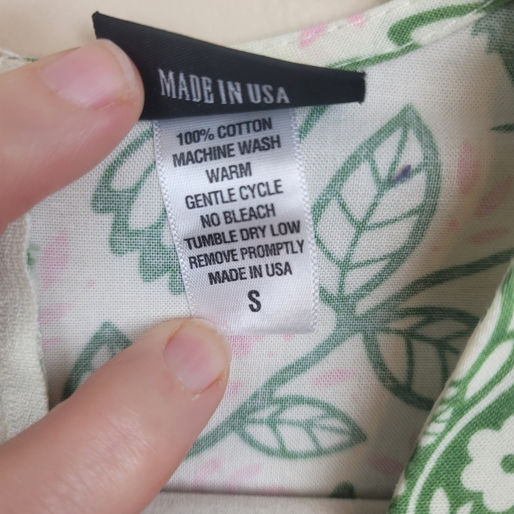Retrolicious Green Bird Print Dress size S - Picture 3 of 8